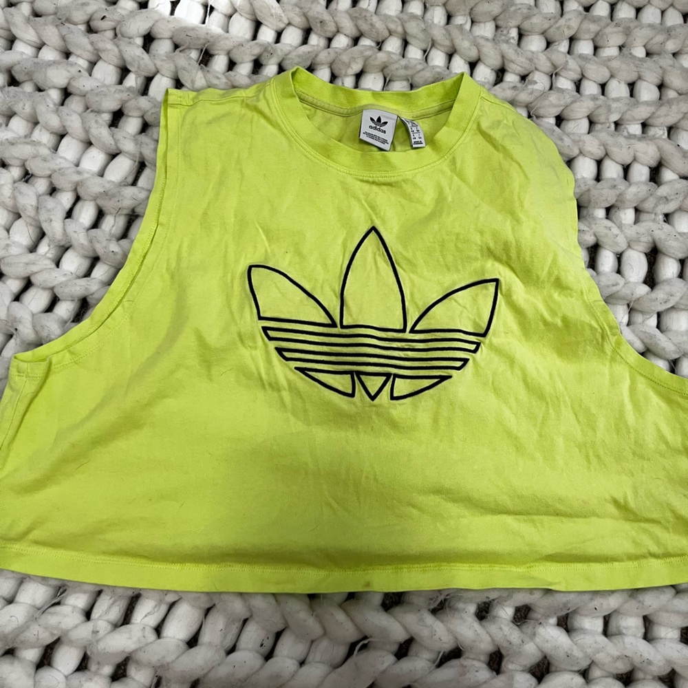 Adidas neon workout tank top